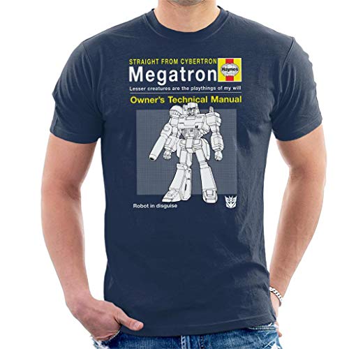 Megatron Haynes Manual Transformers Men's T-Shirt - M - Navy Blue