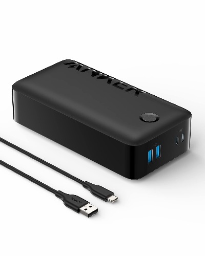 Anker Power Bank, 347 Portable Charger (PowerCore 40K), 40,000mAh Battery Pack with USB-C High-Speed Charging, For iPhone 13 / Pro/Pro Max/mini, Samsung Galaxy, iPad, AirPods, and More