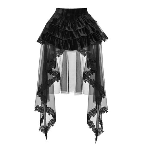 Blood Supply~Duchess~Gothic Dress Velvet Corset and Skirt Set | skirt with trailing veil / L