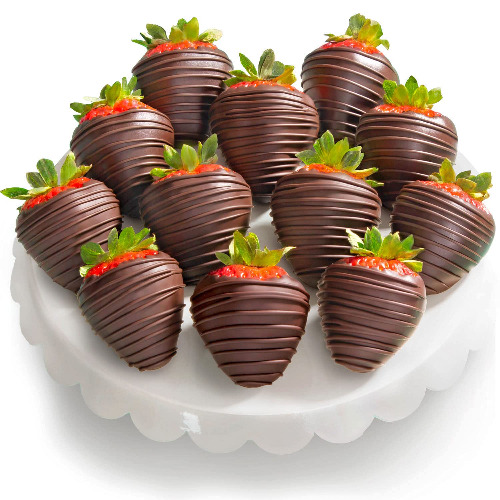 Golden State Fruit 12 Dreamy Dark Chocolate Covered Strawberries - 12 Count (Pack of 1)