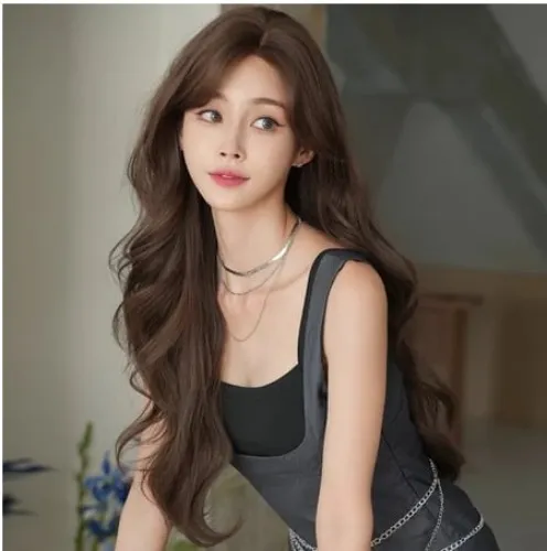 Long Curly Wig [Brown]