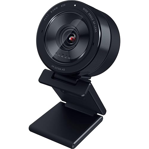 Razer Kiyo Pro Ultra 4K Webcam: Large Sensor - Auto Light Correction - Built-in Mic and Shutter - Pro Grade Content Creation, Streaming, Gaming, Video Calls - Works with OBS, Xsplit, PC, Zoom, Teams