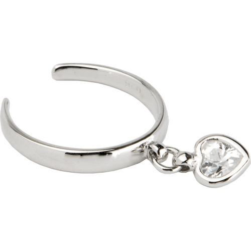 Sterling Silver Dangling Heart Toe Ring