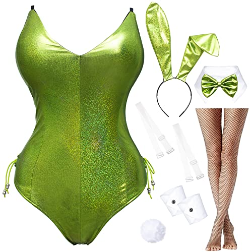 Green Holographic Bunny Costume