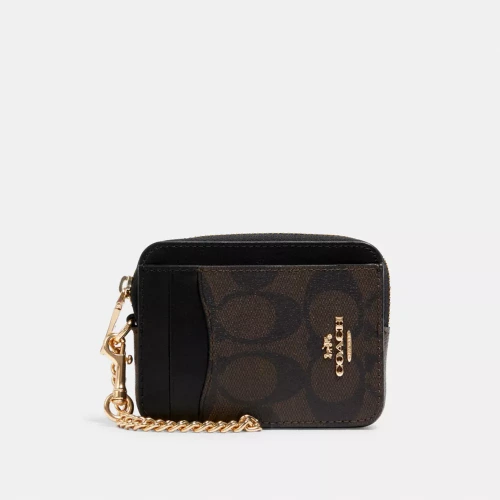 Zip Card Case In Signature Canvas