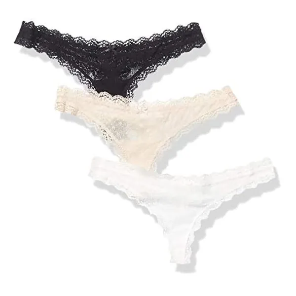 Eberjey Women's Delirious Lace Low Rise Thong 3 Pack