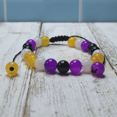 Goth Suprise Adjustable Bead Bracelet
