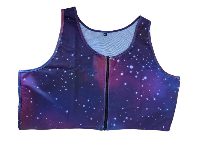 Galaxy Zippered Crop Top Binder (Pre-order) - 4XL