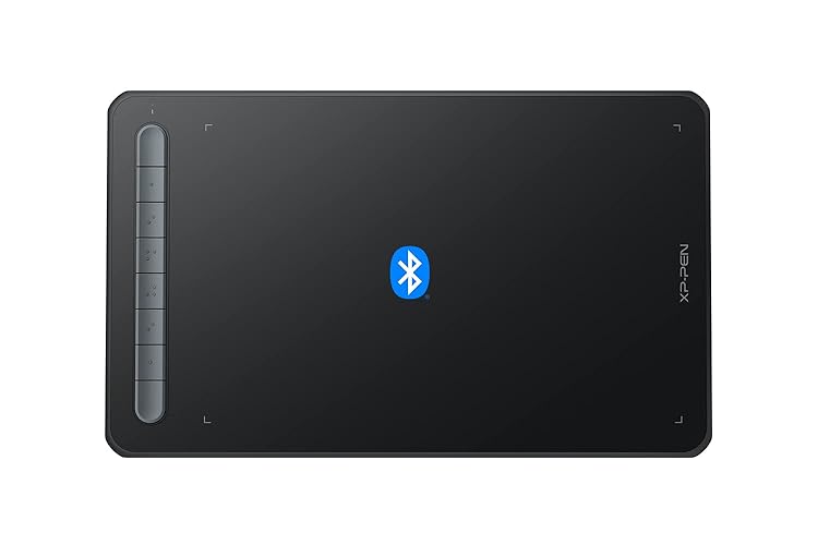XPPen Drawing Tablet Deco MW Bluetooth Wireless Computer Graphics Tablet, Battery-Free X3 Stylus and 8 Shortcut Keys, Compatible with Chrome OS, Windows 7/8/10/11, Linux, Mac, Android (8x5 in, Black) - 8.1 Inches-Wireless - Black
