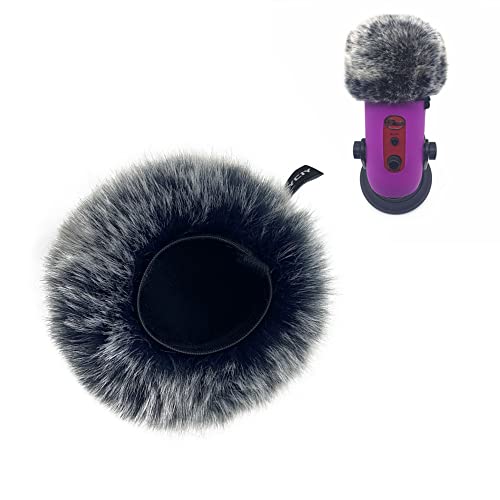 Dead Cat Wind Muff and Pop Filter For Blue Yeti,Microphone Windscreen Cover For Blue Yeti Pro,Blue Yeti X - Black and White