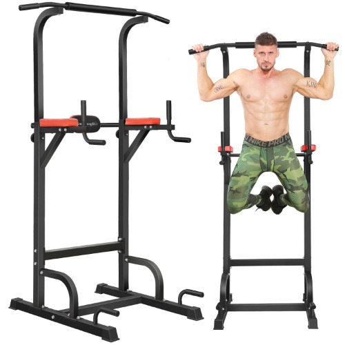 BangTong&Li Power Tower, Pull Up Bar Dip Station/Stand for Home Gym Strength Training Workout Equipment - 