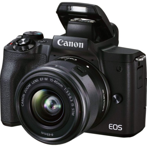 Canon EOS M50 Mark II + EF-M 15-45mm is STM Kit Black - Black w/ EF-M15-45mm STM kit