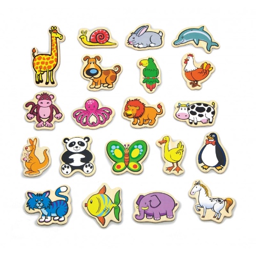 Wooden animal magnets (set of 20) | Default Title