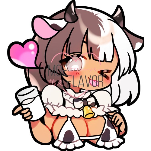 Chibi Cream Maid Sticker - Chibi