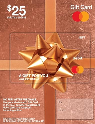 $25 Mastercard Gift Card (plus $3.95 Purchase Fee)
