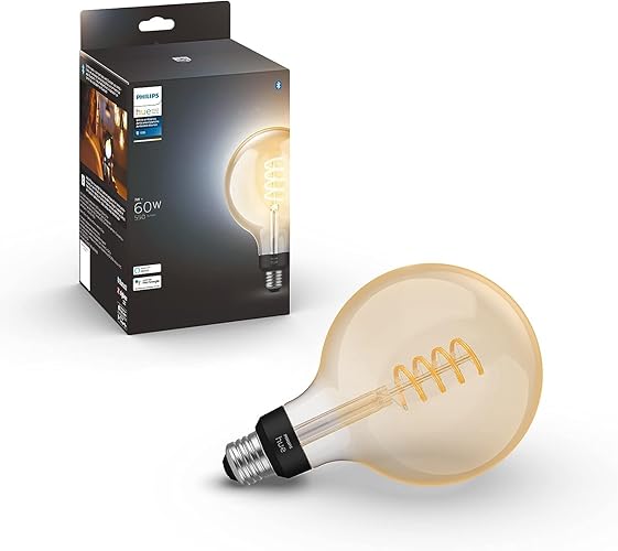 Philips Hue White Ambiance Dimmable Smart Filament ST19, Warm-White to Cool-White LED Vintage Edison Bulb, Bluetooth & Hub Compatible (Hue Hub Optional), Voice Activated with Alexa - G40 White Ambiance 2 Count (Pack of 1)