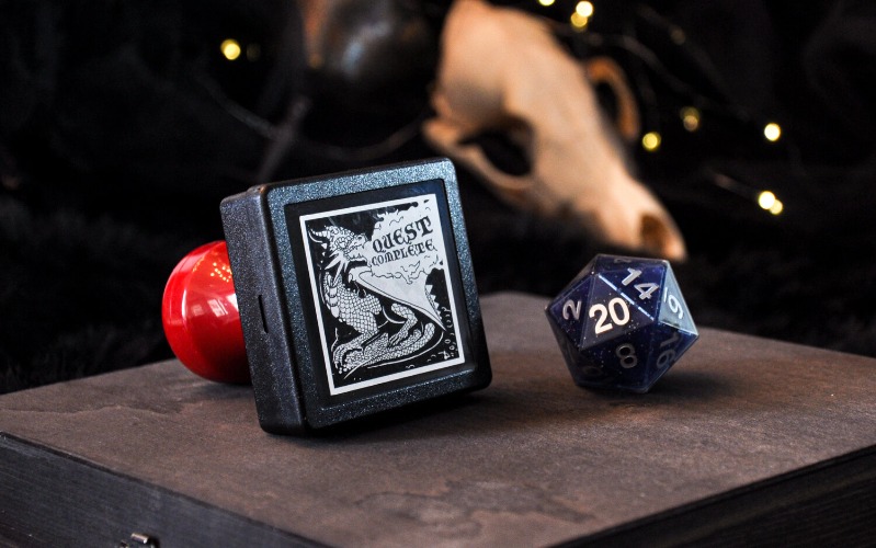 rpg stamp: vintage- quest complete — weird works