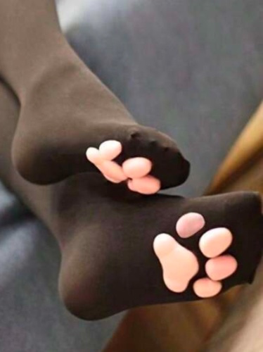 Sports Outdoor Cute Women's Thigh High Socks, Cat Paw Pad Stockings For Women 3D Kitten Claw Socks For Cat Cosplay