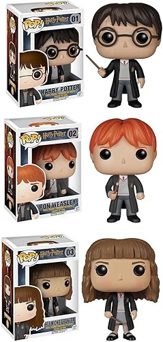 Funko Harry Potter POP! Movie Vinyl Collectors Set: Harry Potter, Ron Weasley & Hermione Action Figure - basic