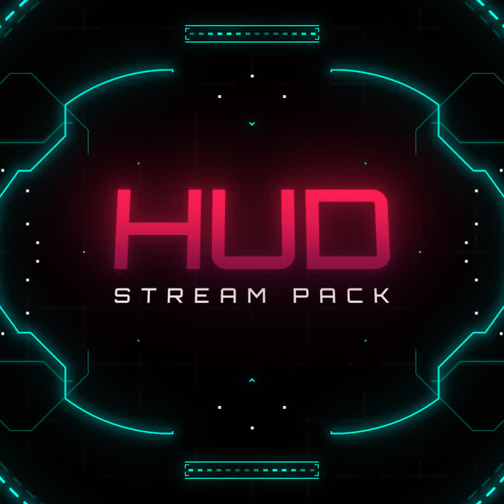 HUD Animated Stream Overlays Package - HUD / 2D Animated