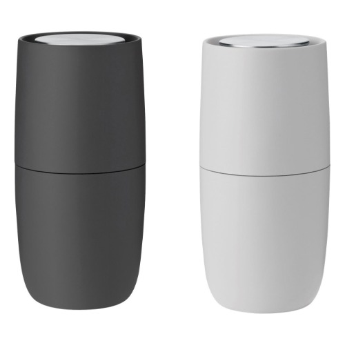 Norman Foster Salt/Pepper Mill | Light Grey Salt Mill and Anthracite Pepper Mill