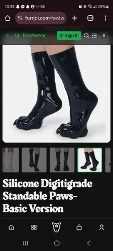 Furrjoi digitigrade foot paws