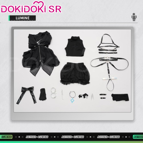 DokiDoki-SR Game Genshin Impact Cosplay Aether / Lumine Sniper Killer Costume Casual Wear Kong / Ying | Lumine-M-PRESALE