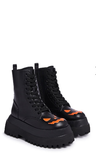 Pumpkin combat boots 