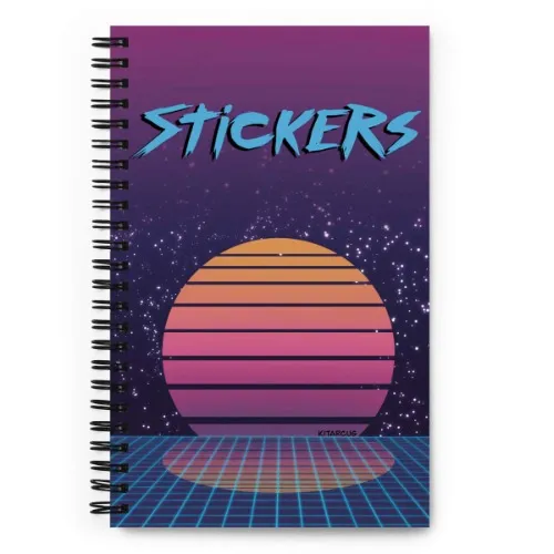 Synthwave Sticker Book Stock