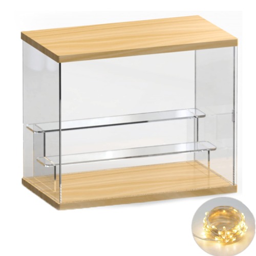 ELEpure 3 Tier Clear Acrylic Display Case Stand Assemble Countertop Box Storage Cube Organizer Dustproof Protection Showcase for Action Pop Figures Collectibles Toys, 12 1/2 x 7 x 10 1/2inch