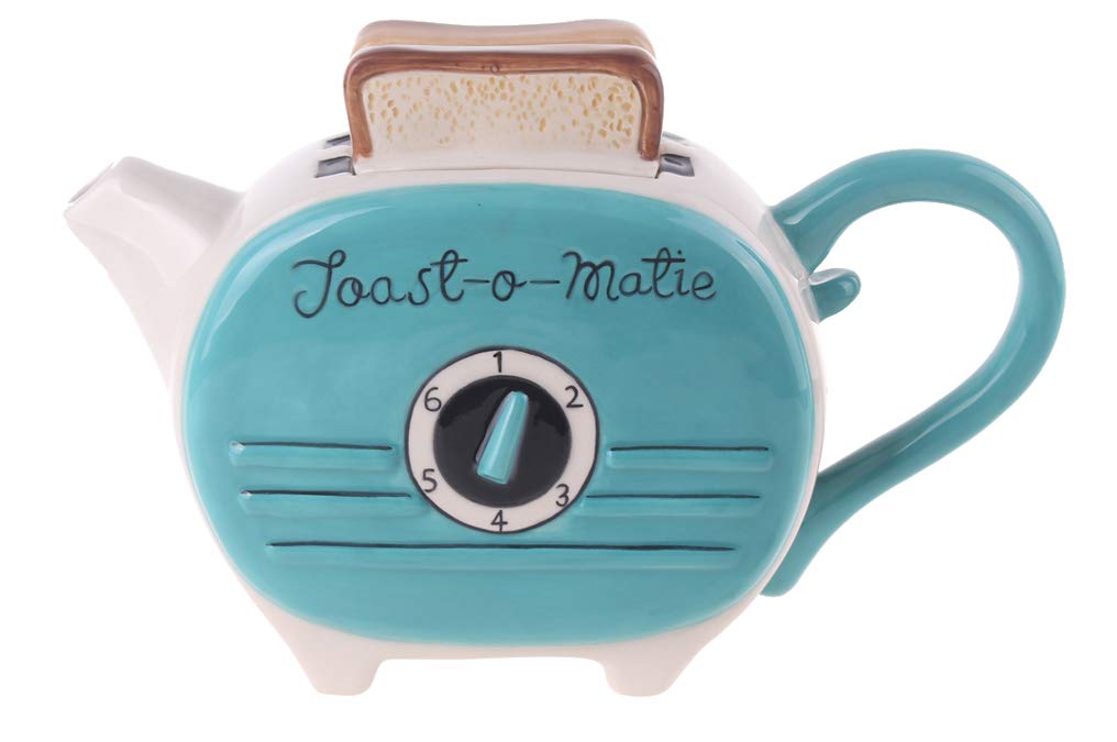 Blue Sky Ceramics Toast Teapot-Green, Multi