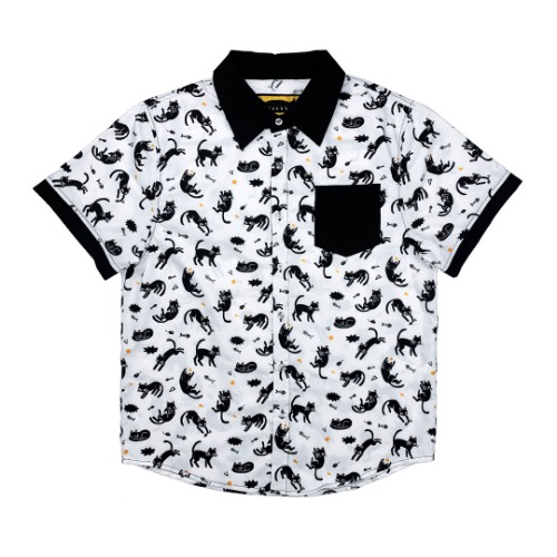 Button-Up:  BLACK CAT | Small