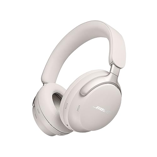 Bose QuietComfort Ultra Wireless Noise Cancelling Headphones with Spatial Audio, Over-the-Ear Headphones with Mic, Up to 24 Hours of Battery Life, White Smoke - White Smoke