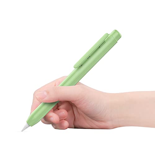 MoKo Holder Case Fit Apple Pencil 1st Gen, Retractable Tip Cap Fit New iPad 10th Gen 2022, iPad 9th Gen 2021, iPad 8th Gen 2020, iPad 6th 9.7 2018, iPad Mini 5th Gen Pencil Case Pencil, Green - Green