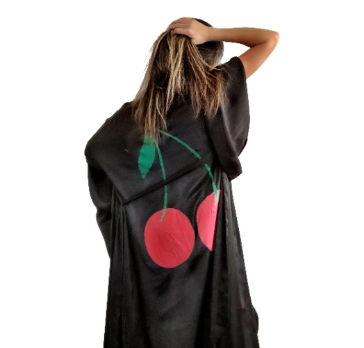'CHERRIES' KIMONO ROBE