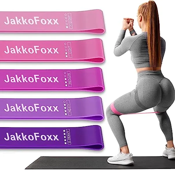 Resistance Loop Exercise Bands, Resistance Bands Exercise Bands for Home Fitness, Stretching, Strength Training, Physical Therapy,Elastic Workout Bands for Women Men Kids, Set of 5