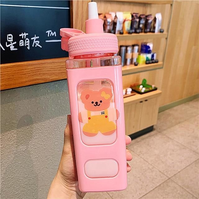 Candy Bun Water Bottles - 900ml / Pink Teddy