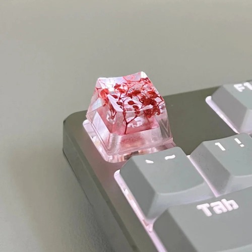 Floral Keycap for Mechanical Keyboard - Red