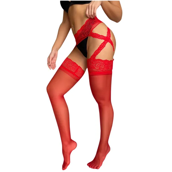 Women's High Waisted Tights Fishnet Stockings Thigh High Pantyhose