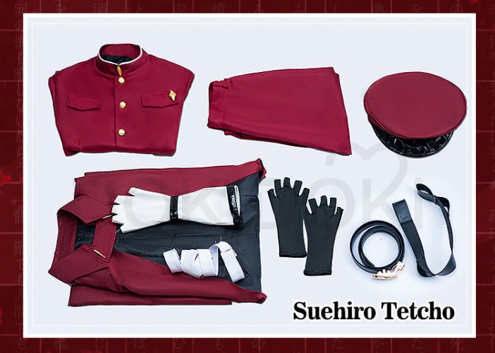 【In Stock】【Size S-2XL】Dokidoki-R Anime Bungo Stray Dogs Cosplay Saigiku Jono / Teruko Okura/Fukuchi Ouchi / Tetcho Suehiro / Tachihara Michizo  Costume | Tetcho Suehiro / M