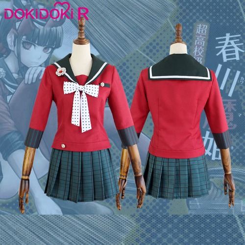 DokiDoki-R Game Danganronpa Cosplay Maki Harukawa Costume Women Halloween Red  Danganronpa V3: Killing Harmony Cosplay Costume | S-PRESALE