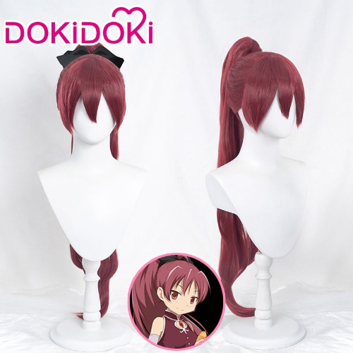 【Ready For Ship】DokiDoki Anime Puella Magi Madoka Magica Cosplay Kyouko Sakura Wig Long Red | Kyouko Sakura
