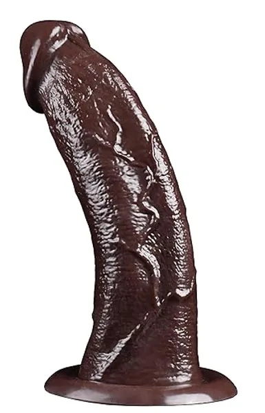 2.5" Diameter Big Black Dildo Thick Realistic Dildo, Huge BBC Dildo Silicone XXL Dildo No Balls, Fat Dildo Girthy Giant Dildo Anal Dildo, Real Skin Dildo Adult Sex Toys for Women Men Gay - Black