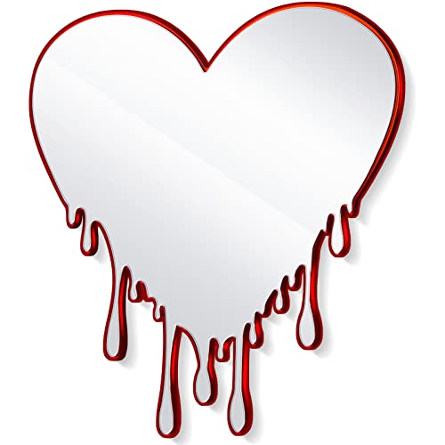 Melting Heart Mirror Heart Mirror Heart Shaped Mirror Heart Wall Decor Wall Mirror Decorative Mirrors for Wall Living Room Bathroom Wall Art Decor