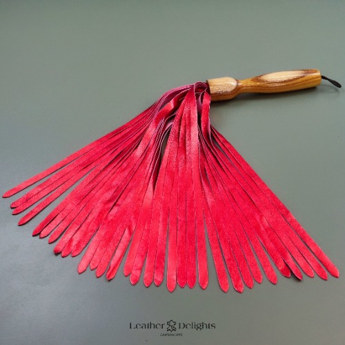 Metallic Red Lambskin Flogger