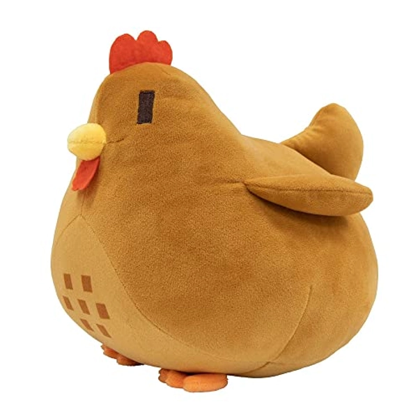 Stardew Valley Chicken Plush, Cute Stardew Valley Soft Doll Toys Stuffed Animal,Stardew Valley Chicken Pillow Plush for Fans and Kids Children Birthday Gift (Brown)