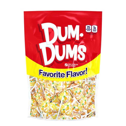 Dum Dums Lollipops Pineapple Flavor 1-50 Ct Bag - Pineapple