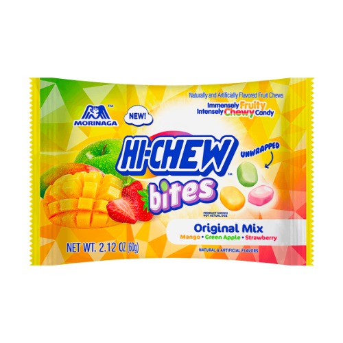 Hi Bites  Jelly Gummy Candy Mix Bag - Mango, Green Apple and Strawberry 2.12oz