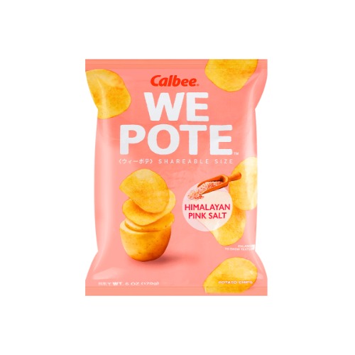 CALBEE MY POTE Himalayan Pink Salt Potato Chips, 2.12oz - Himalayan Pink Salt Flavor / 6oz