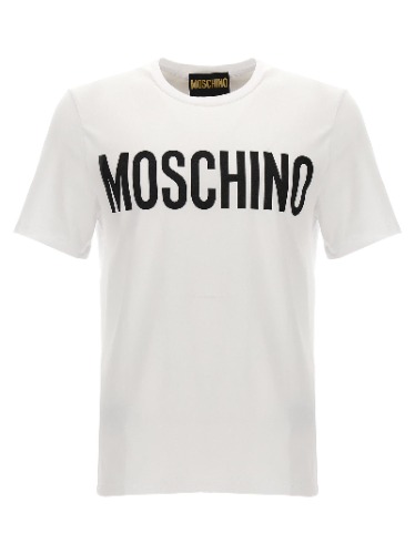 Logo Print T-Shirt White/Black - L